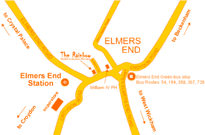 map of Elmers End in Beckenham